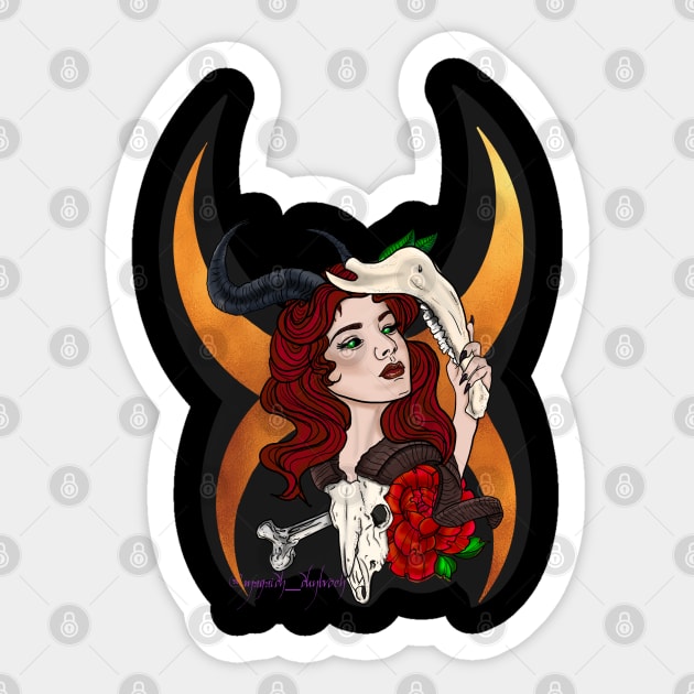 Bone collector Sticker by theroseandraven